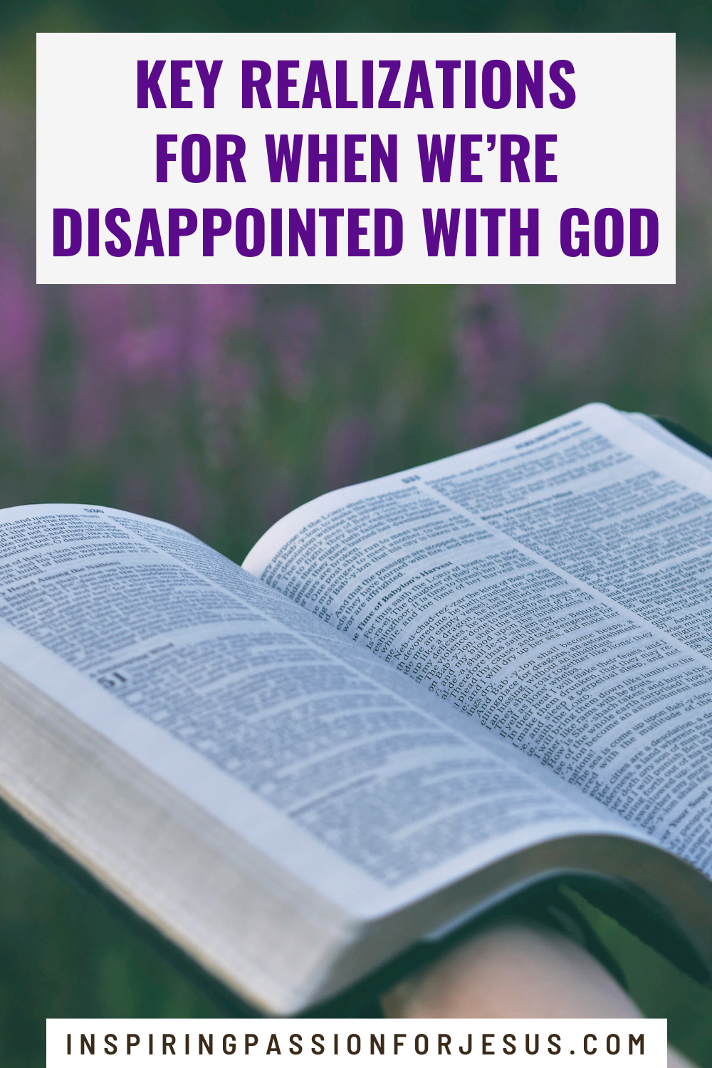 Key Realizations for When We're Disappointed with God - Blog Post Image